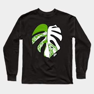 Monstera Deliciosa Albo Variegation Houseplant Plant Lovers Long Sleeve T-Shirt